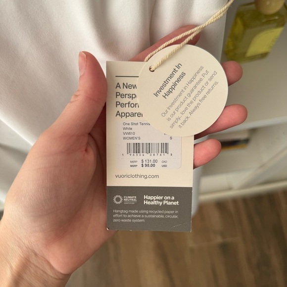 NWT VUORI White One Shot Tennis Dress - Picture 9 of 10